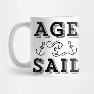 Age of Sail Vintage Nautical Sailing Text Mug